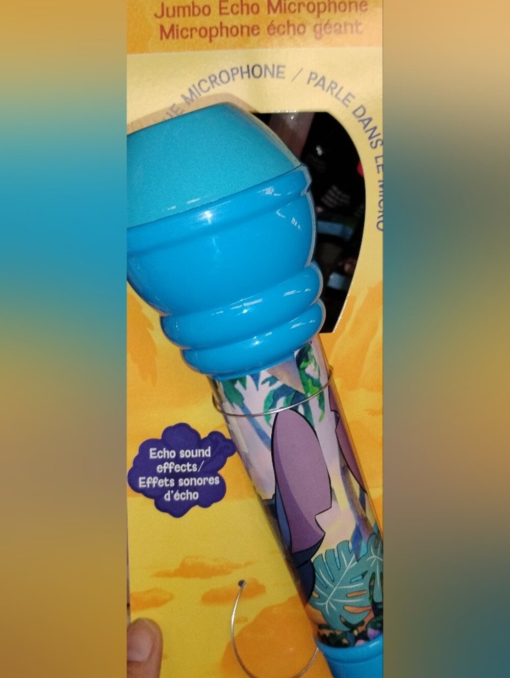 Disney Stitch Blue Jumbo Echo Microphone Toy - Fun Echo Sound Effects